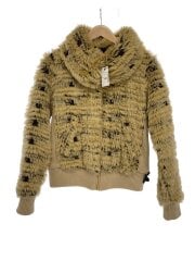 Y2K/ニット切替ファージャケット/2/フェイクファー/BEG/TC43JC015