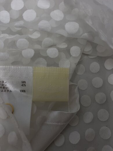 商品画像：ドットオパールタイ付きブラウス/38/レーヨン/WHT/ドット/01251412516-00 3