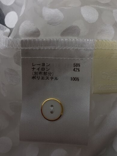 商品画像：ドットオパールタイ付きブラウス/38/レーヨン/WHT/ドット/01251412516-00 4