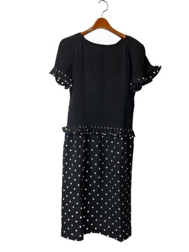 商品画像：missV/半袖ワンピース/38/シルク/BLK/ドット 1