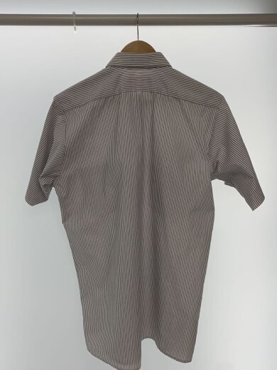 商品画像：長袖シャツ/M/ポリエステル/WHT/ストライプ 2