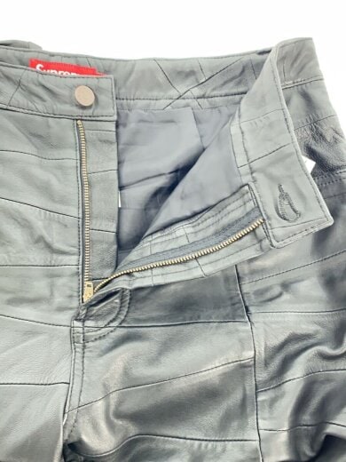 商品画像：23SS/Patchwork Leather 5-Pocket Jean/ボトム/32/羊革/BLK 3