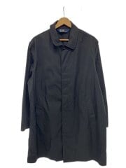 ステンカラーコート/LL/ポリエステル/BLK