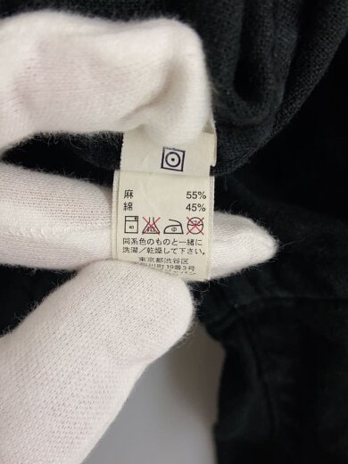 商品画像：02SS//半袖シャツ/XL/リネン/BLK/無地 4