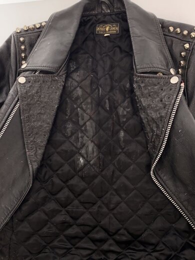 商品画像：スタッズ/レザージャケット・ブルゾン/--/レザー/BLK/無地 6