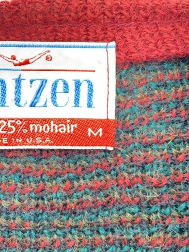 商品画像：60s/モヘアカーディガン/ウール75 モヘア25/ボックス/毛足長/M/RED/チェック 4