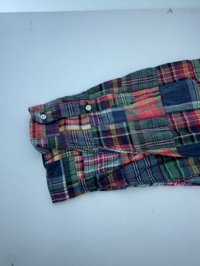 画像：RALPH LAURENBLAKE/マドラスチェックパッチワーク/BDシャツ/長袖シャツ/L/コットン/GRN4