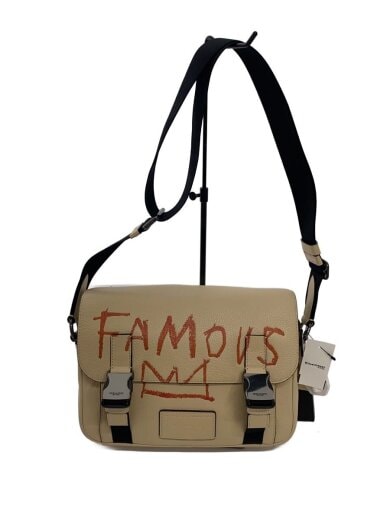 商品画像：×Jean Michel Basquiat/ショルダーバッグ/レザー/CRM/C5425 1