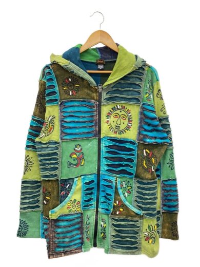 商品画像：Rising International/ジップパーカー/XL/コットン/マルチカラー/総柄/135040// 1