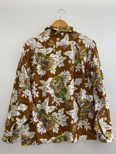 商品画像：26SS/長袖アロハシャツ/長袖シャツ/M/レーヨン/BRW/総柄/SS29603// 2