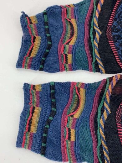 商品画像：90s/3Dニット/セーター/XL/コットン/マルチカラー/総柄 5