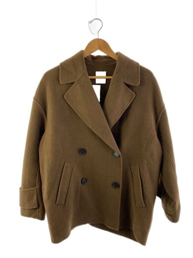 商品画像：woolコクーンシルエットピーコート/0/ポリエステル/BRW/無地/09WFC254 1