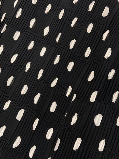 商品画像：市松プリーツワンピース/ノースリーブワンピース/9/ポリエステル/BLK/ドット/72-11OY05 5