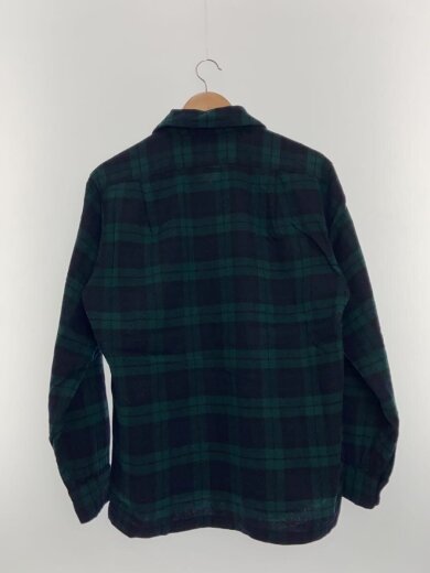 商品画像：70s/開襟/長袖シャツ/M/ウール/GRN/チェック// 2