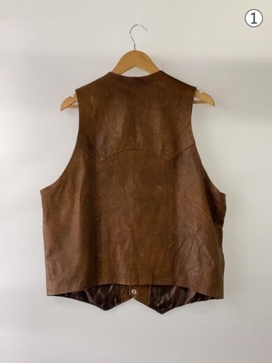商品画像：TRIBE AMERICA/ベスト/44/レザー/BRW// 2