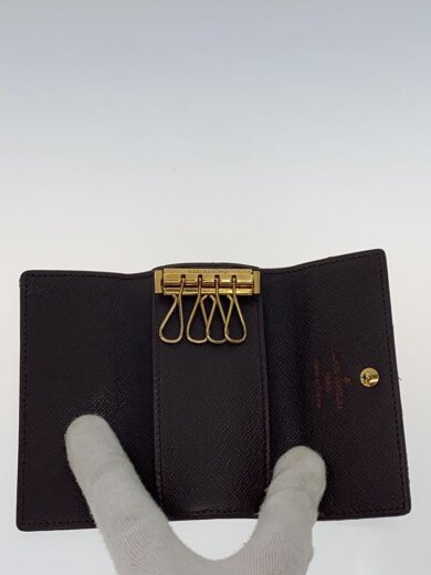 商品画像：ミュルティクレ4_ダミエ・エベヌ/レザー/BRW/チェック/レディース 4