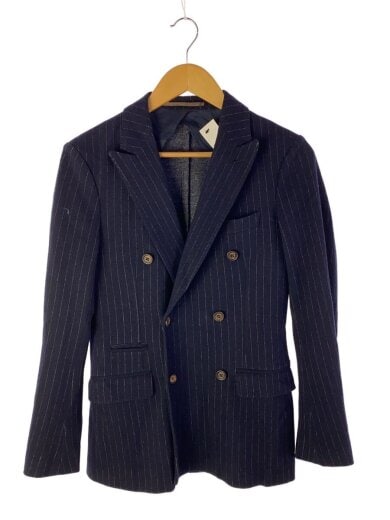 商品画像：テーラードジャケット/44/ウール/NVY/ストライプ/979JP3006 1