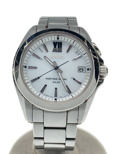 商品画像：ソーラー腕時計/アナログ/ステンレス/WHT/SLV/7B24-0AT0// 1