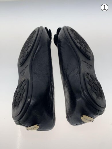 商品画像：フラットパンプス/36/BLK/レザー/花モチーフ 4