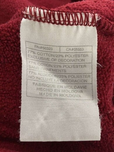 商品画像：スウェット/M/コットン/RED/196184 5