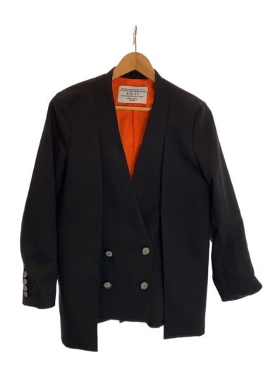 商品画像：テーラードジャケット/38/ポリエステル/BLK/R2403-MJK257 1