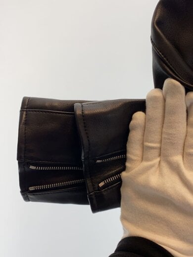 商品画像：ダブルライダースジャケット/S/羊革/ブラック/61F73-302-09 5