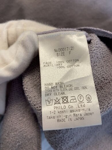 商品画像：スウェット/FREE/コットン/グレー/00017 4