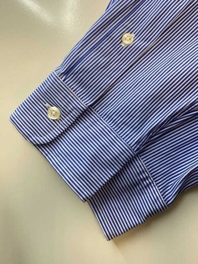 商品画像：長袖シャツ/XS/コットン/BLU/ストライプ/0200011886 6