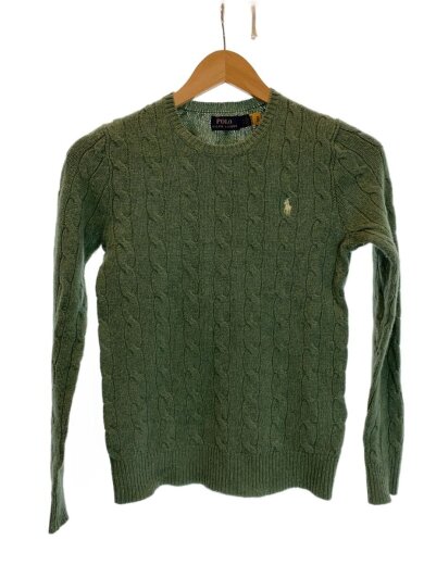 商品画像：ニット・セーター(薄手)/XS/ウール/グリーン 1