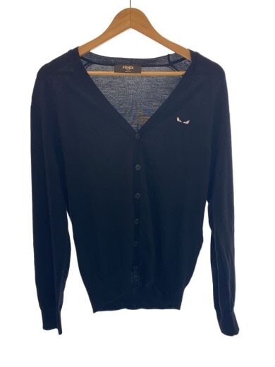 商品画像：カーディガン(薄手)/48/ウール/ブラック/FZC086 1