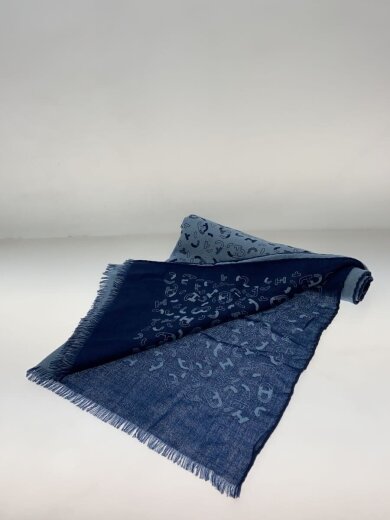 商品画像：マイヨンアンキット/ストール/カシミア/ネイビー/総柄 4