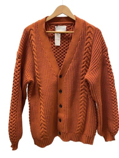 商品画像：カーディガン(厚手)/L/ポリエステル/ORN/無地/GMK-13050-B 1