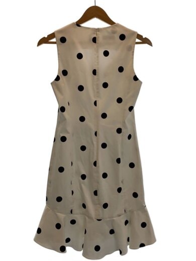 商品画像：ノースリーブワンピース/--/コットン/WHT/ドット/襟付近ヨゴレ有 2