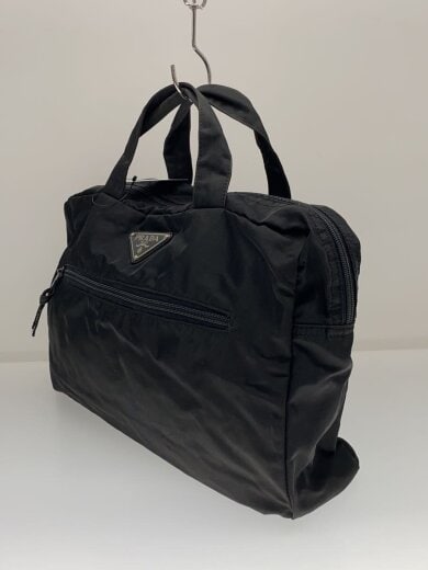 商品画像：ハンドバッグ/ナイロン/ブラック/無地/H4475-4/持ち手部分内側ヨゴレ有 2