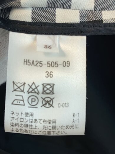 商品画像：ステンカラーコート/36/ポリエステル/BLK/チェック/H5A25-505-09 5
