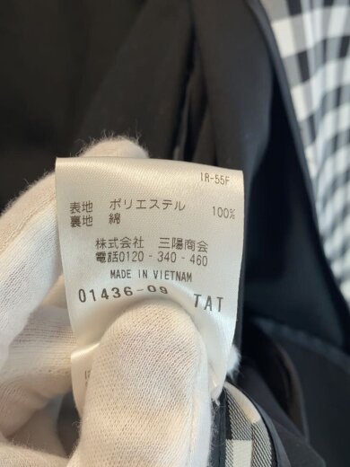 商品画像：ステンカラーコート/36/ポリエステル/BLK/チェック/H5A25-505-09 6