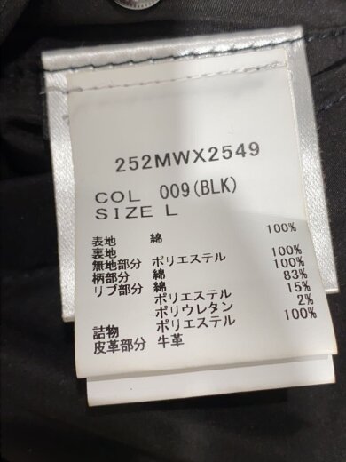 商品画像：25AW/JBS/フライトジャケット/L/コットン/BLK/252MWX2549 4