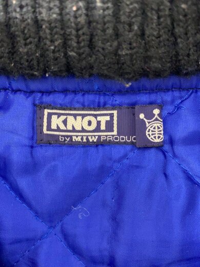 商品画像：KNOT by MIW PRODUCTS/袖革/スタジャン/3/ウール/BLK 3