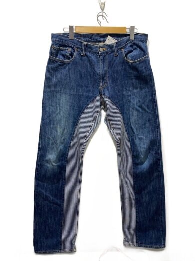 商品画像：モンキーコンボ/切替/ボトム/38/コットン/IDG/ストライプ 1