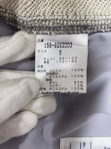 商品画像：切替/ダウンジャケット/5/コットン/GRY/158-8262003 4