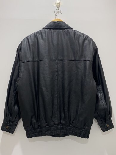 商品画像：レザージャケット・ブルゾン/L/レザー/BLK/無地 2