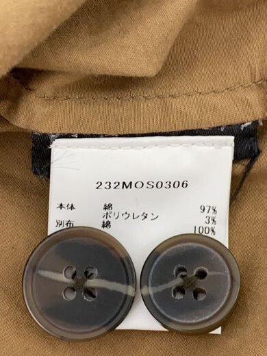 商品画像：長袖シャツ/S/コットン/BEG/無地/232MOS0306 4