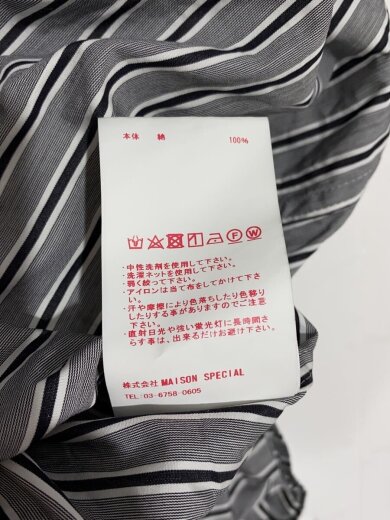商品画像：長袖シャツ/2/コットン/GRY/ストライプ/11212311308// 6