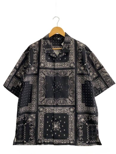 商品画像：半袖シャツ/XL/ポリエステル/BLK/花柄/NR22330 1