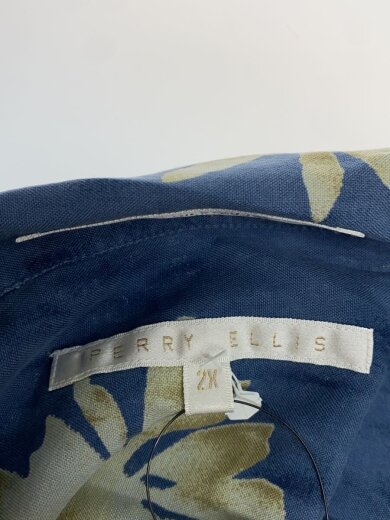 商品画像：PERRY ELLIS/アロハシャツ/2L/シルク/BLU/総柄// 3