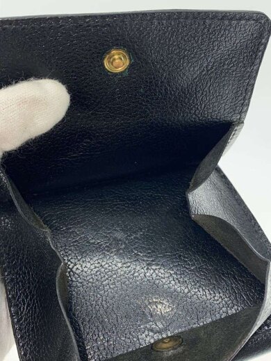 商品画像：2つ折り財布/レザー/BLK/無地/メンズ// 5