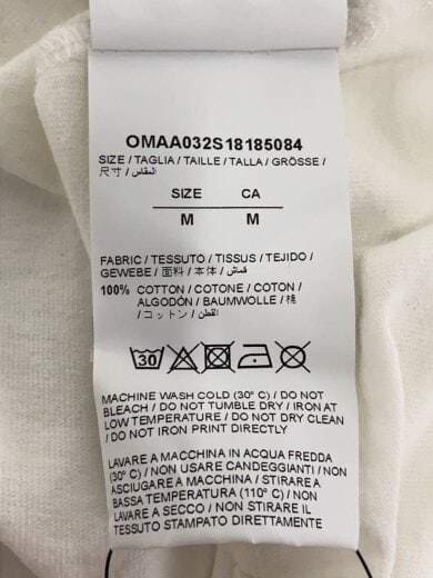 商品画像：Tシャツ/M/コットン/WHT/OMAA032S18185084// 4