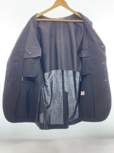 商品画像：テーラードジャケット/42/ウール/BLK/ストライプ/25SS-014 3