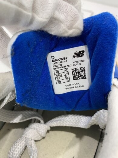 商品画像：ローカットスニーカー/28cm/WHT/レザー/m990wb2 5