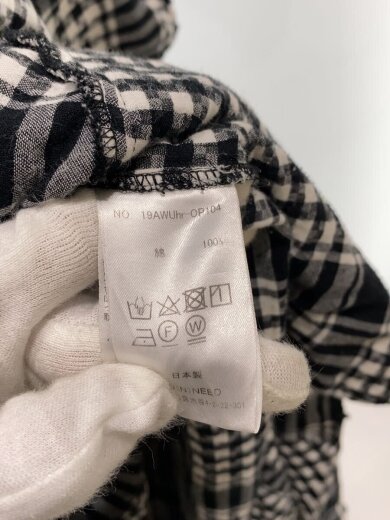 商品画像：長袖ワンピース/38/コットン/BLK/チェック 5